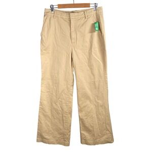 GAP Khaki Flare Pants Trousers Women Size 12 Preppy Y2k Chic Minimalist